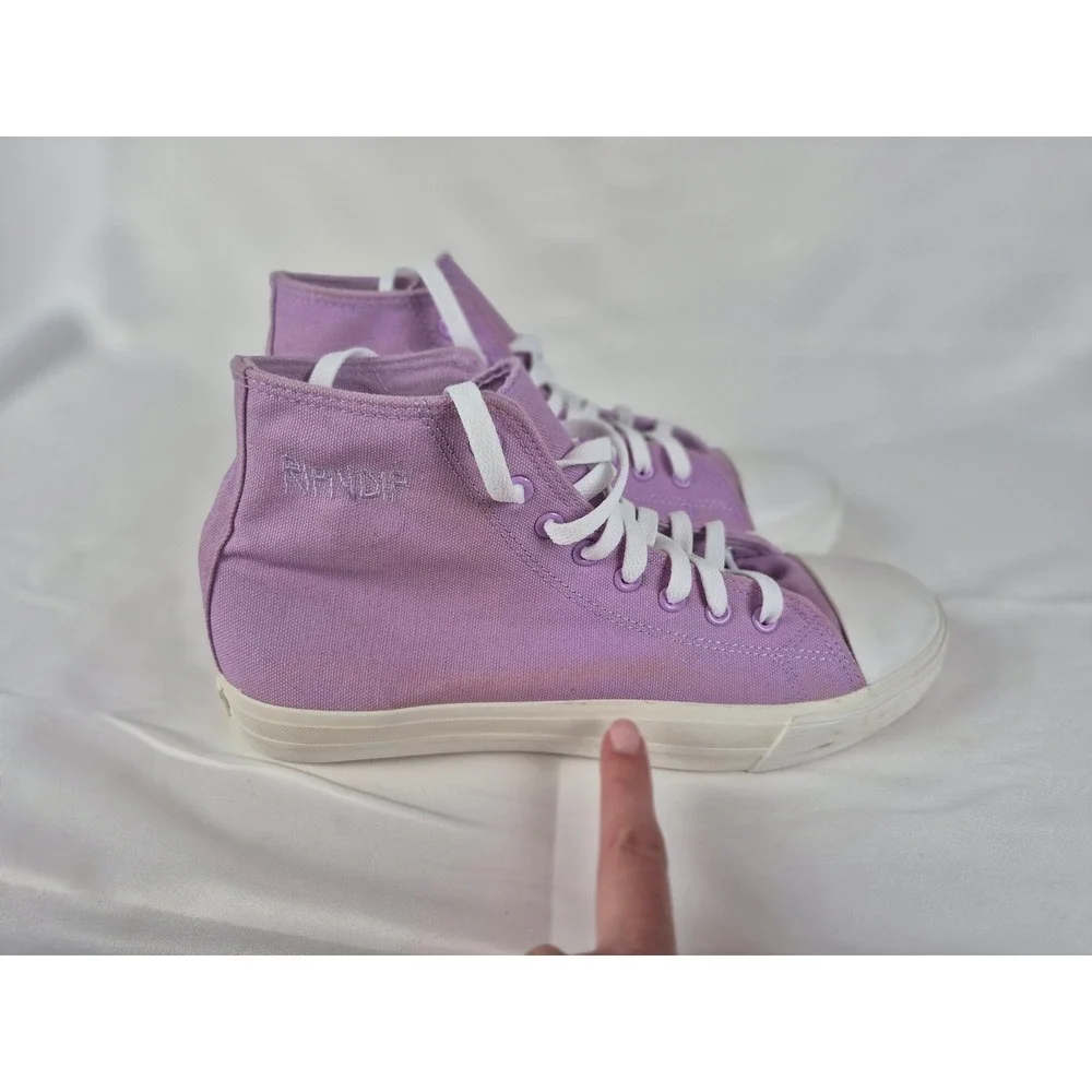Ripndip Lord Nermal High Top Sneakers Purple Canvas‎ Mens Size 10 Skate Shoes